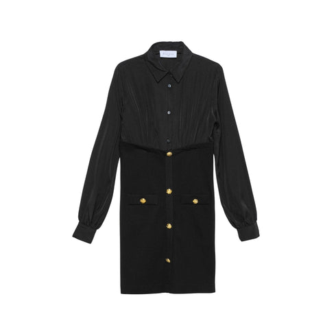 Abito Donna Chemisier in punto Milano Nero Gaelle- Francavilla Moda